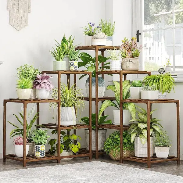 Outdoor Plant Stand Indoor Corner Plant Shelf 11 Potted Large Plant Holder