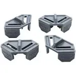 1/2'' Rockler Clamp It Clips (4 Pack, Dark GRAY) - Corner Clamp It Clips Holds Panels at 900 Angle - Polypropylene Adjustable Angle Clamp Clips