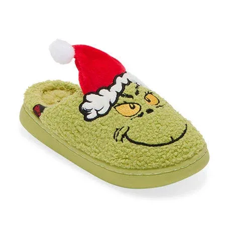 Dr. Seuss The Grinch Who Stole Christmas 3D Hat Slip-On Slippers