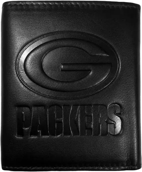 Green Bay Packers Embossed Leather Tri-Fold Wallet