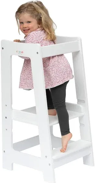 STEPUP Baby Toddler Tower Step High Chair | Montessori Inspired | Wooden Step Stool for Preschool Kids | Adjustable for 18 Month - 5 Years | Includes