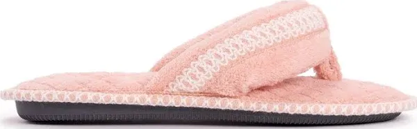 MUK LUKS Women's Darlene Micro Chenille Thong Slippers