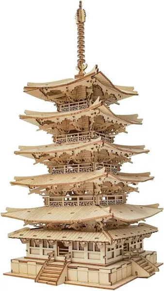 Robotime 275 PCS 3D Puzzles Five-storied Pagoda for Adults Kids TGN02