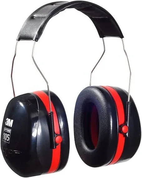 3M PELTOR Optime 105 Earmuffs H10P3E, Hard Hat Attached