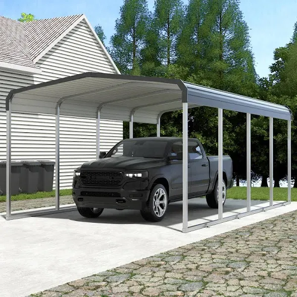 Xilingol Metal Carport, Heavy Duty Carport Canopy with Galvanized Steel Frame and Roof