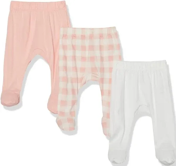 HonestBaby Baby 3-Pack Organic Cotton Footed Harem Pants