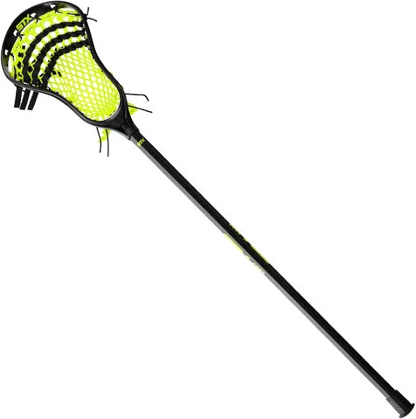 STX Lacrosse Stallion 200 Boys Complete Stick with Mesh Pocket, Attack/Midfielder