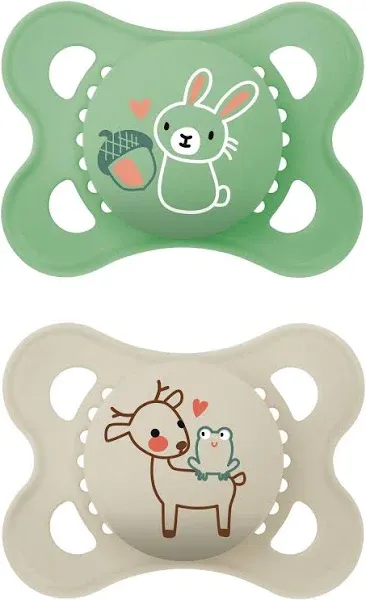 MAM Original Pacifiers Orthodontic Baby Infant Matte Collection 0-6m 2pk