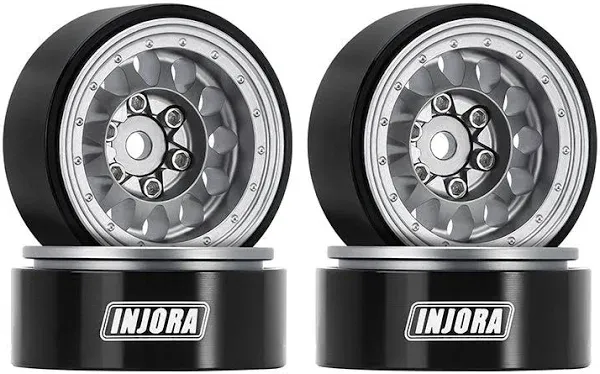 INJORA 1.0 Plus Aluminium Beadlock Wheels for 1/24 1/18 RC Crawler