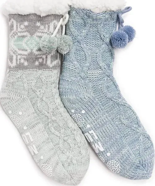 MUK LUKS Women's 2 Pair Pack Tall Cabin Socks