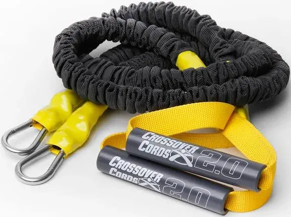 Crossover Cords - Shoulder Resistance/Exercise Bands - Perfect for Warmups, Arm Care, Rotator Cuff Exercise or Physical Rehab from Injury - One Set of 2 Cords - Crossover Symmetry