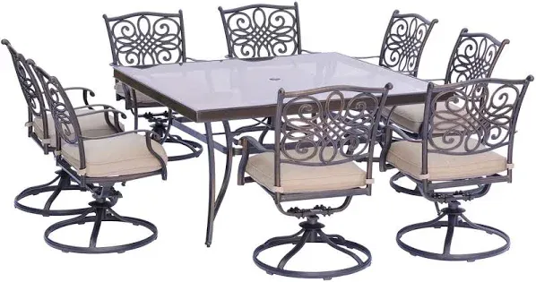 Hanover Traditions 9PC Traditional Dining Set