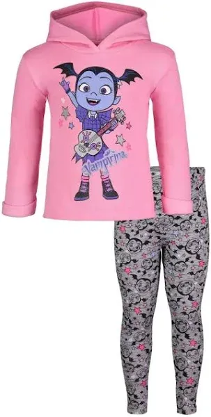 Disney Vampirina Girls Pullover Fleece Hoodie and Leggings Outfit Set Baby to Big Kids