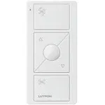 Lutron PJ2-3BRL-GWH-F01 3-Button Pico Wireless Fan Control Gloss White