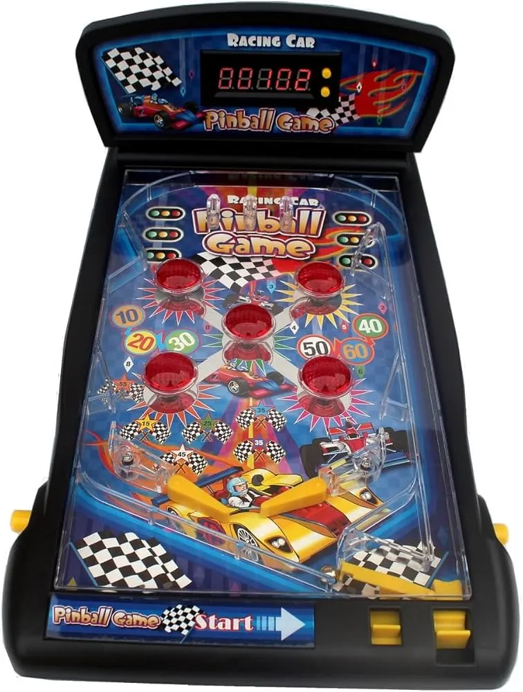 Trisquirrel Pinball Machine, Electronic Tabletop Pinball Game, 16.5 Inch Tabl...