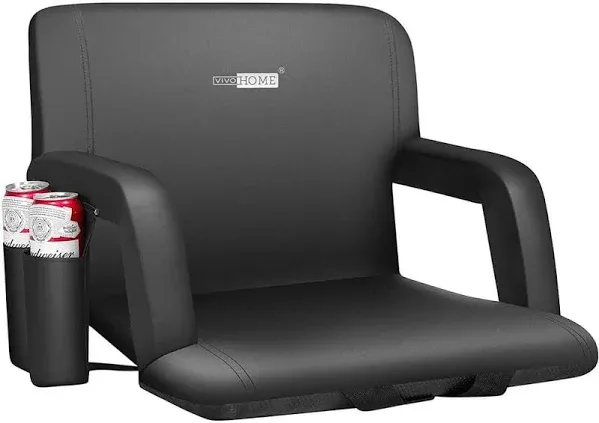 Vivohome Reclining Stadium Seat Chair with Backrest and Armrests