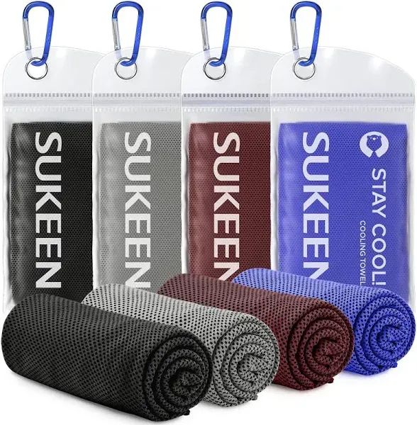 Sukeen 4 Pack Cooling Towel 40&#034;x12&#034;Ice TowelSoft Breathable Chilly TowelMicro...