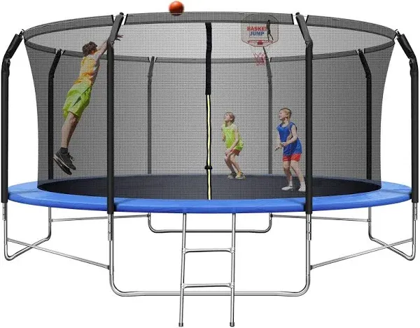 14FT Recreational Trampoline with Balance Bar