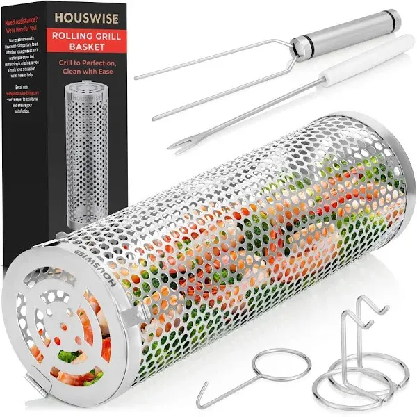 Houswise Rolling Grill Baskets