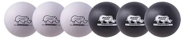 Champion Sports 6" Black/White Rhino Skin Dodgeball Set