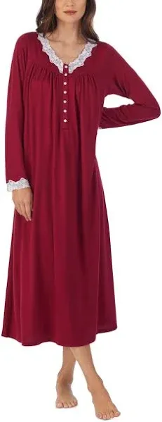 Eileen West Women's Sweater Knit Ballet Long Sleeve Nightgown