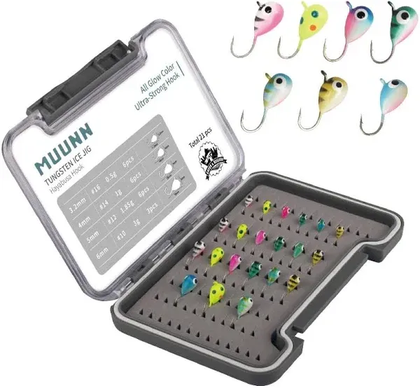 MUUNN Tungsten Ice Fishing Jig Kit