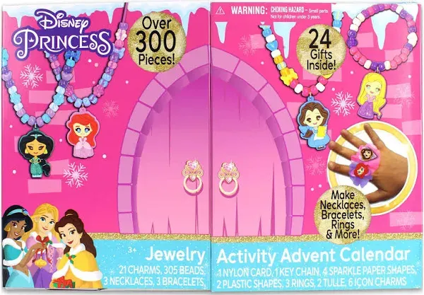 Tara Toys: Disney Princess DIY Jewelry Activity Necklace Advent Calendar, Fun and Easy to do, for Your Little Princess, for Ages 3 and up