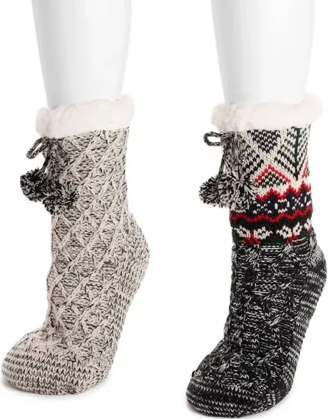 MUK LUKS Women's 2 Pair Pack Tall Cabin Socks