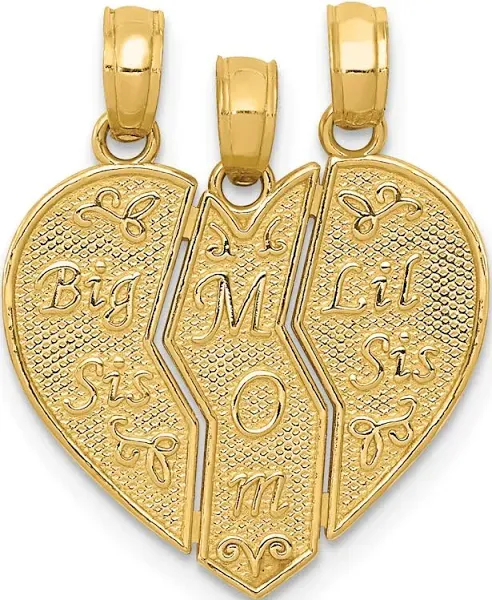 14K Gold Break Apart Big Sis Charm