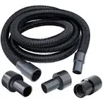 POWERTEC 70347 10 ft Dust Collection Hose Kit with 5 Fittings for Wood