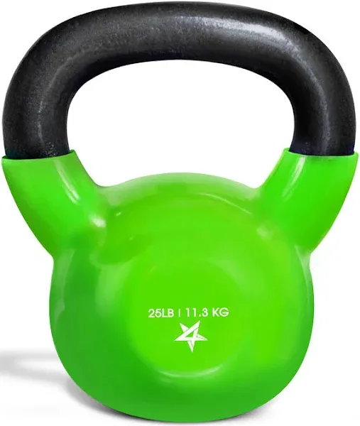 Yes4All 5-65lbs Kettlebells Vinyl Coated Cast Iron For Dumbbell Weights Gym, Up,