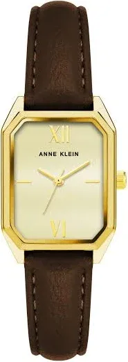 Anne Klein Women's Octagonal Leather Strap Watch