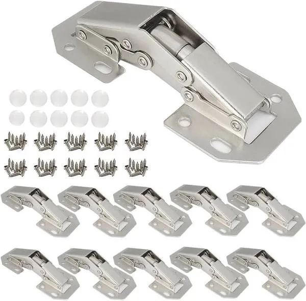 REDYA 10 Pack Hidden Kitchen Cabinet Hinges, Concealed Cabinet Hinges 90 Degree Hinges for Kitchen Cabinet, Invisible Cabinet