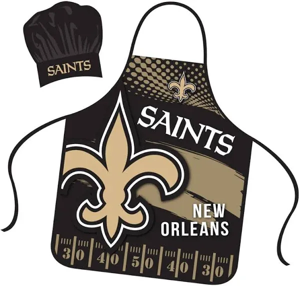 New Orleans Saints Chef Hat and Apron Set