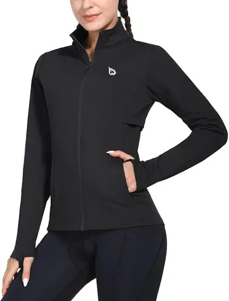 Baleaf Women's Fleece Full Zip Water Resistant Jacket with Thumb Holes