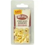 Chicago Screw Handy Pack, Nickel Over Brass, Floral