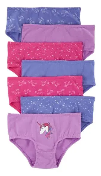 Carter's Toddler Girls 7-Pack Stretch Cotton Unicorn Briefs