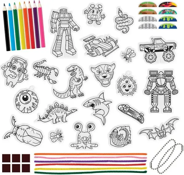 Shrinky Dinks Cool Stuff Activity Set, 51-piece Set, Kids Art And Craft Activity