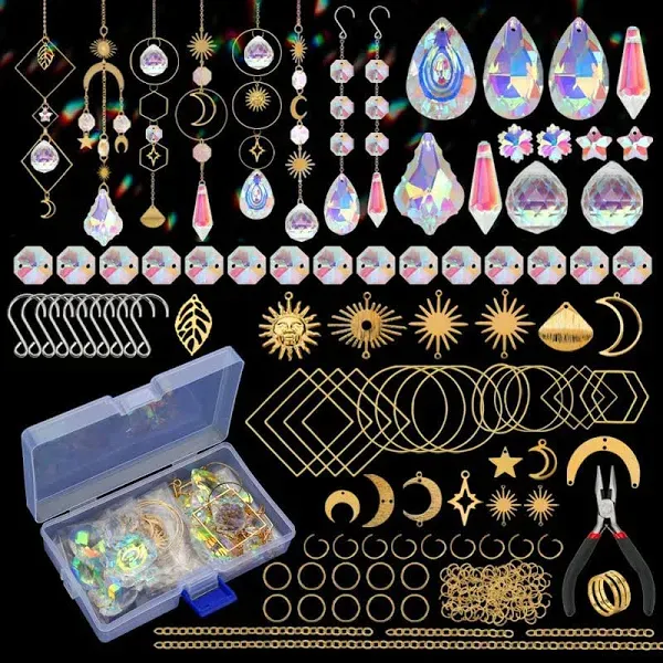 Grm 200pcs DIY Suncatcher Making Kits for Adults Crystal Sun Catchers Crafts with Hooks Other