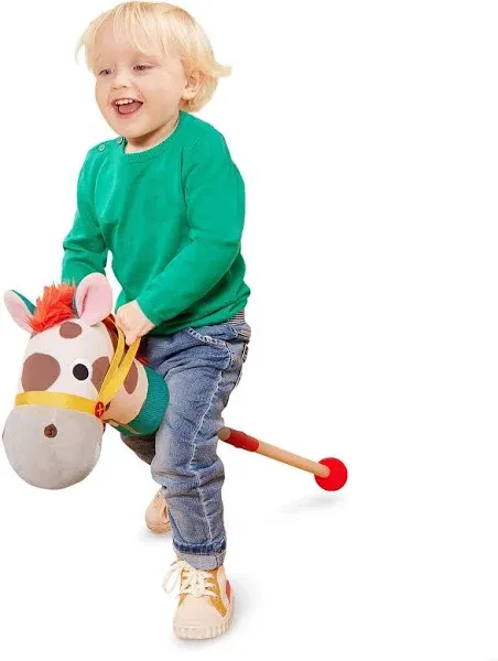 Battat Classic Hobby Horse Plush Stick Horse