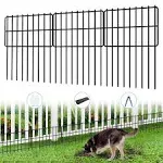 24 Panels Animal Barrier Fence, 1.25&#034; Gap No Dig Fence, 17 in(H) X 26 Ft(L) R...