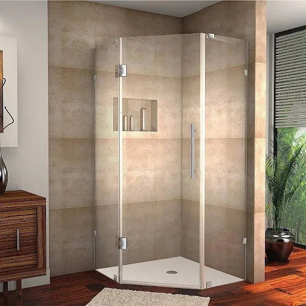  Neoscape 38&#034; x 38&#034; x 72&#034; Completely Frameless Neo-Angle Shower Chrome