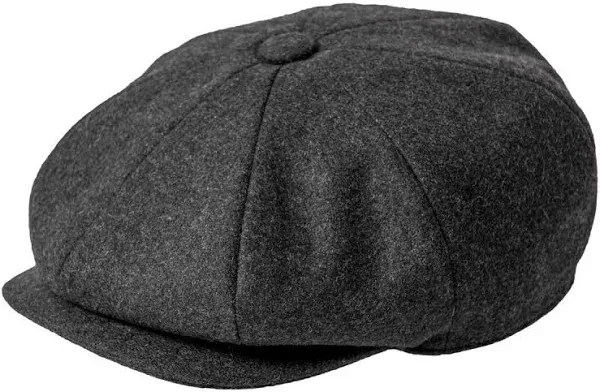 JANGOUL Men's Wool Blend Tweed Newsboy Cap