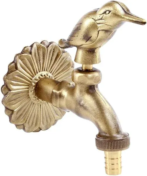 Renovators Supply Outdoor Faucet with Bird Shaped Spigot