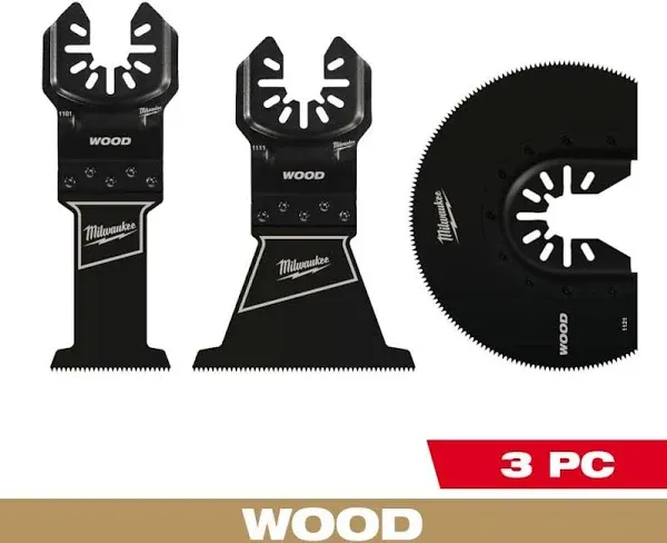 Milwaukee® 49-10-9004 - 3PC WOOD CUTTING MULTI-TOOL BLADE VARIETY PACK