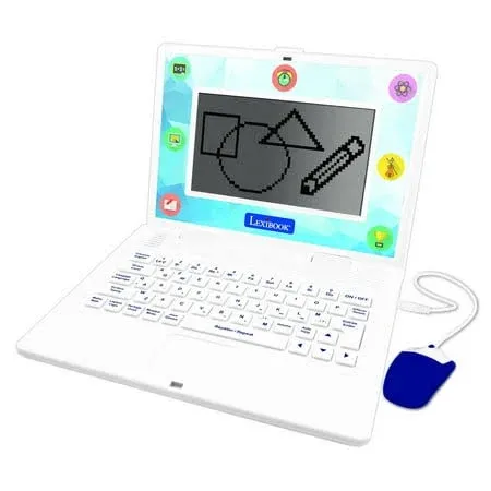 Lexibook - Bilingual and Educational Laptop English/Spanish - Toy for Children, 170 Activities to Learn Languages, Mathematics, Logic, Clock Reading