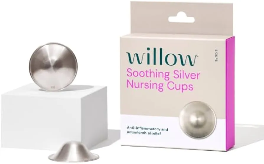 WILLOW Silver Nursing Nipple Shield Cups - 2pk