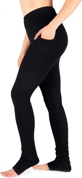 Yogipace Women's 34" High Waisted Goddess Extra Long Yoga Over The Heel Leggings with Pockets