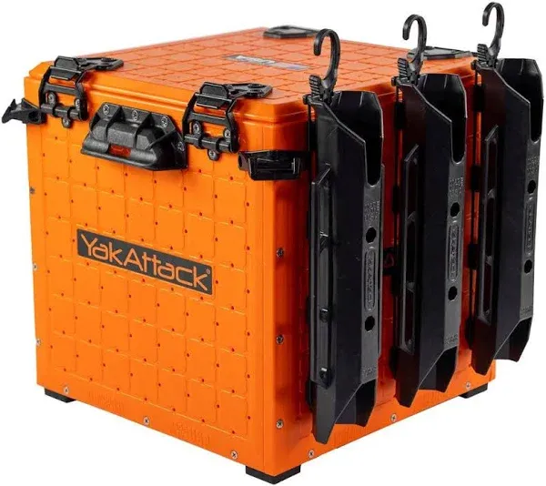 BlackPak Pro Kayak Fishing Crate - 13" x 13", YakAttack Orange