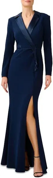 Adrianna Papell Tuxedo Gown - Midnight - Size 16